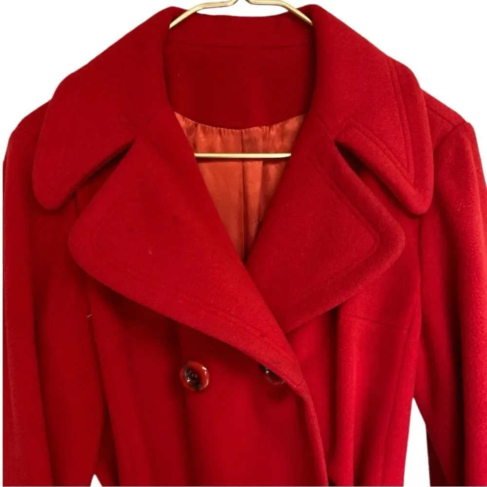 Vintage 70s Rosewin red peacoat size S/M